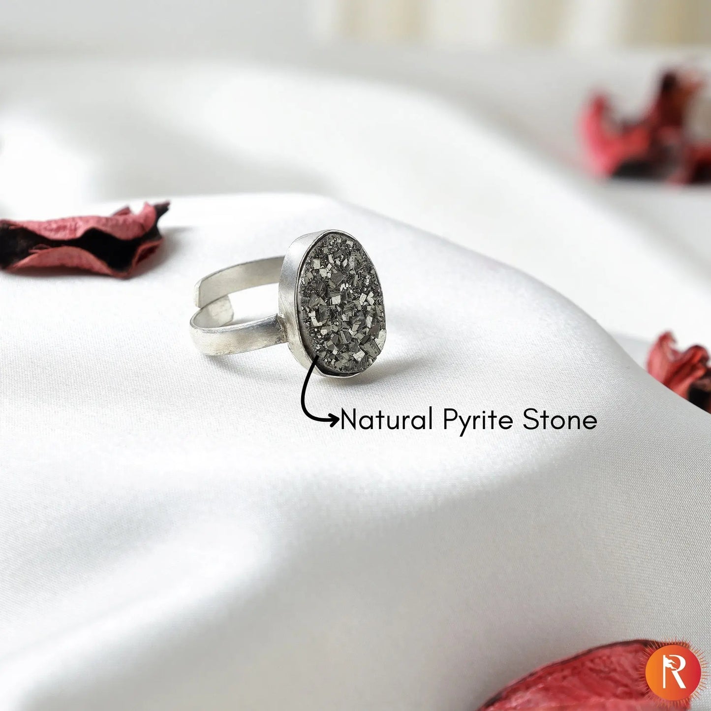 Raw Pyrite Stone Ring Religious Bazar