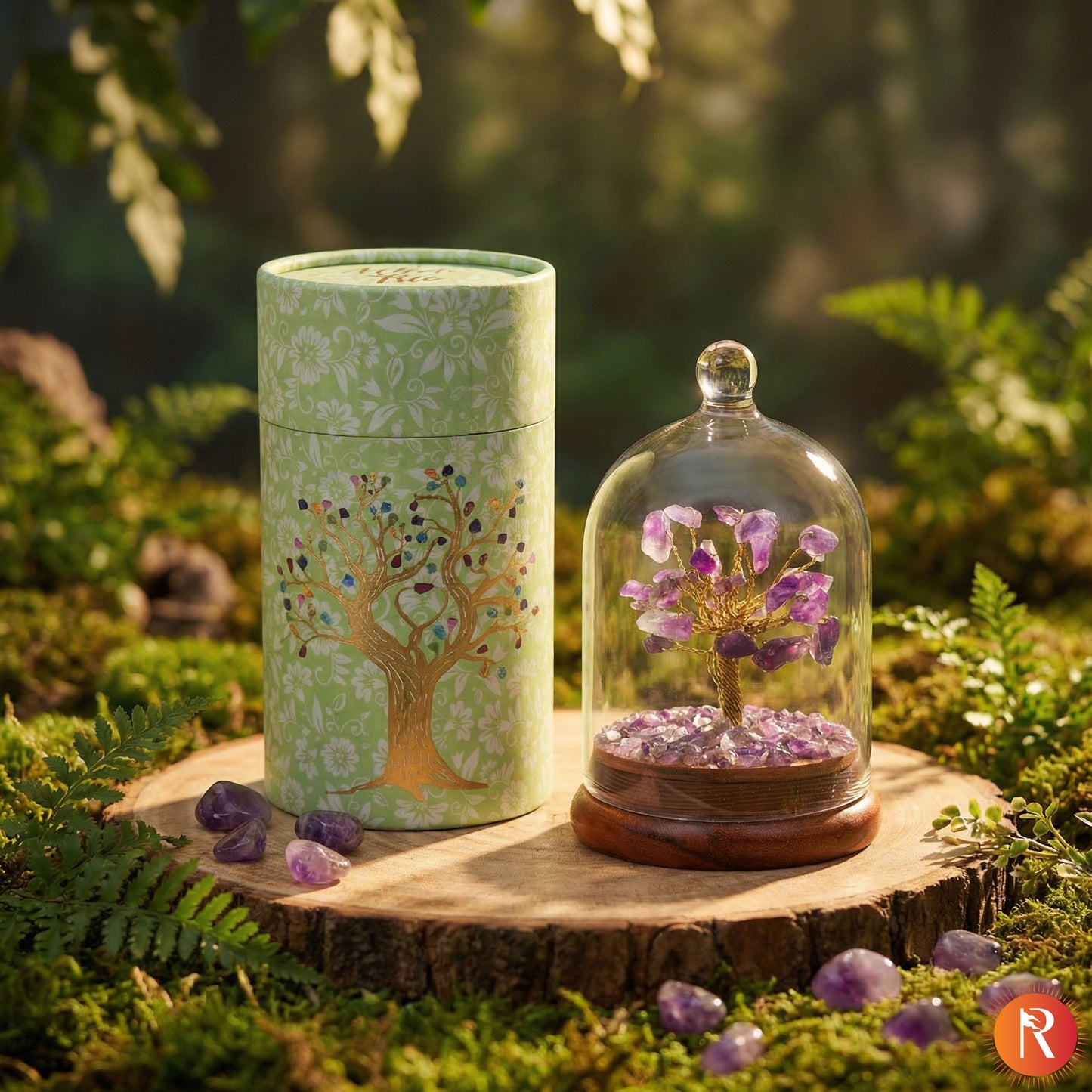 Amethyst Gemstone Dome Tree