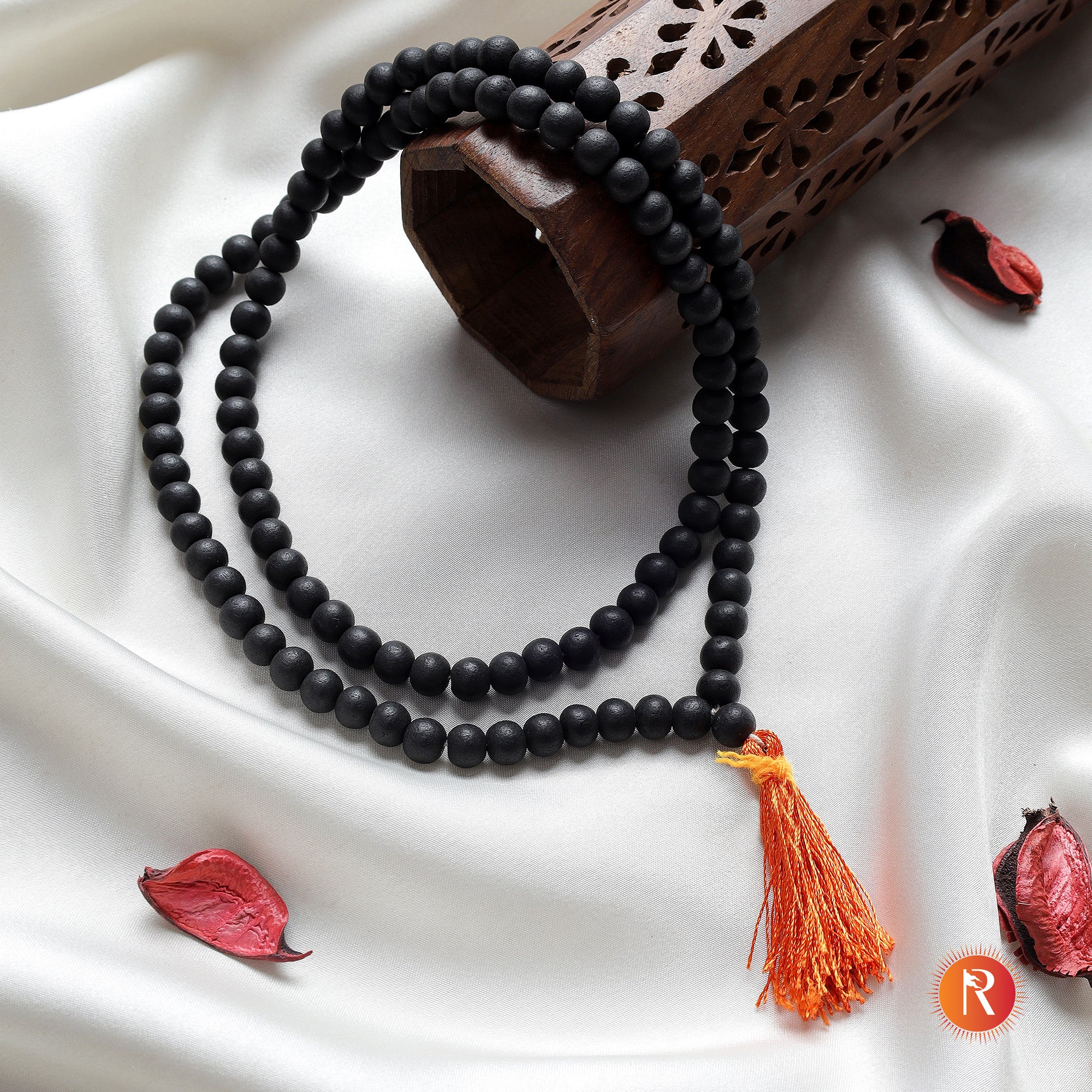 108+1 Vedic Karungali Mala - Authentic Ebony Wood Beads (Government Certified)