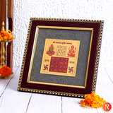 Shree Vyapar Vridhi Yantra on Raw Pyrite Stone Frame – For Business Growth & Wealth Attraction