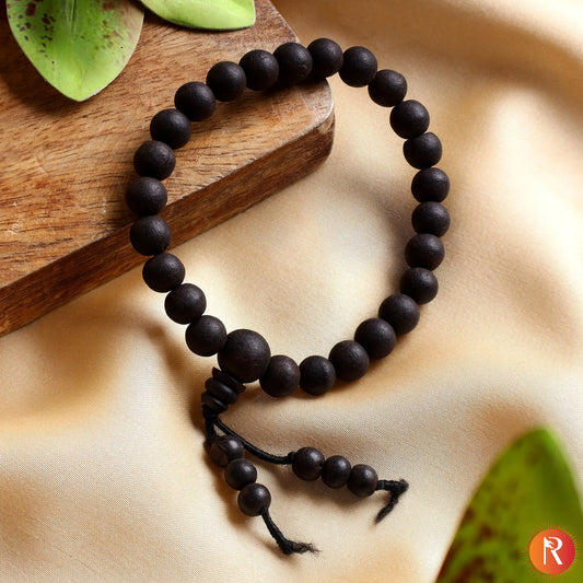 Karungali Malai with Lord Murugan Pendant With Karungali Bracelet with Govt. Certification Religious Bazar