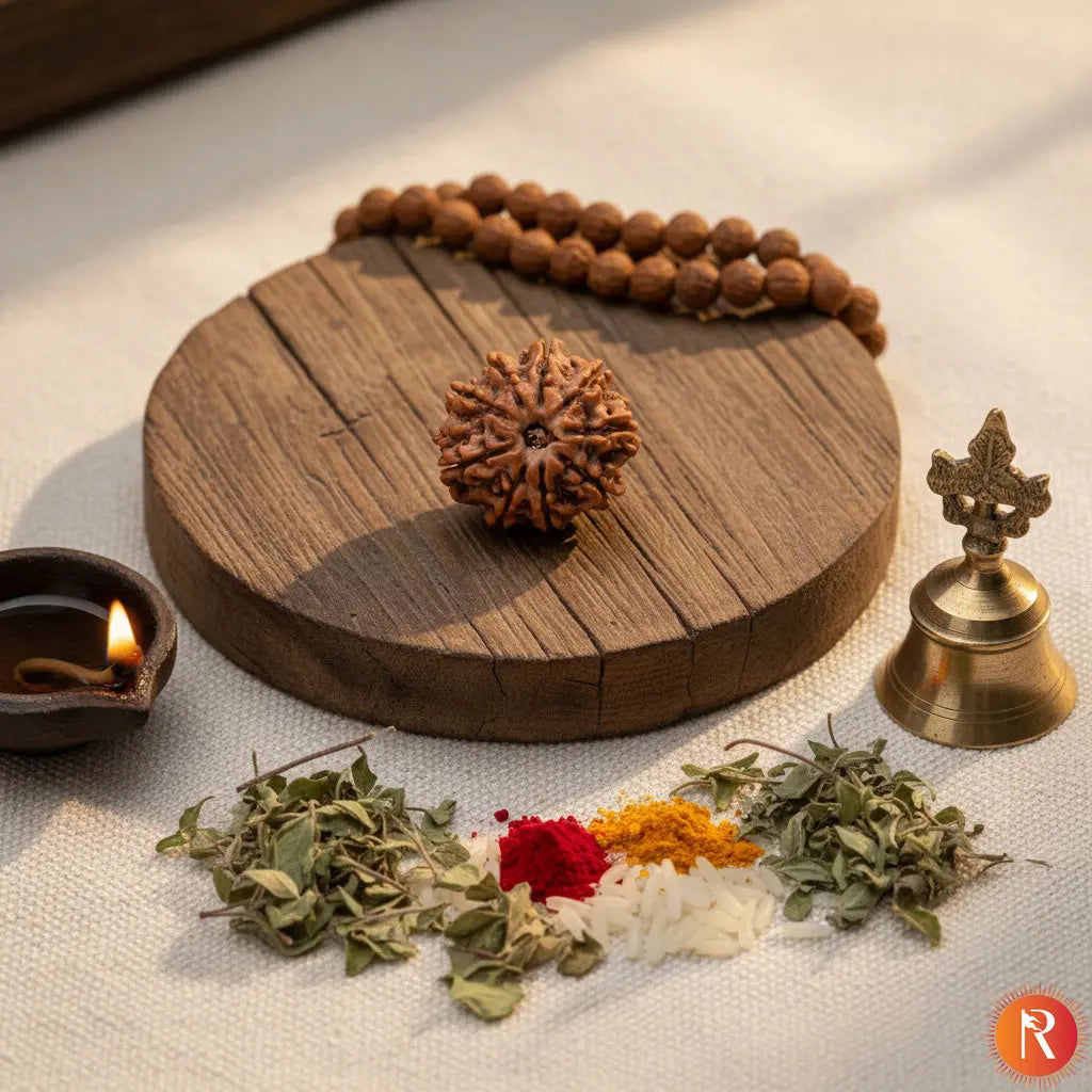 Nepal Origin 9 Mukhi Lab Certified Rudraksha - 17mm to 22mm Religious Bazar