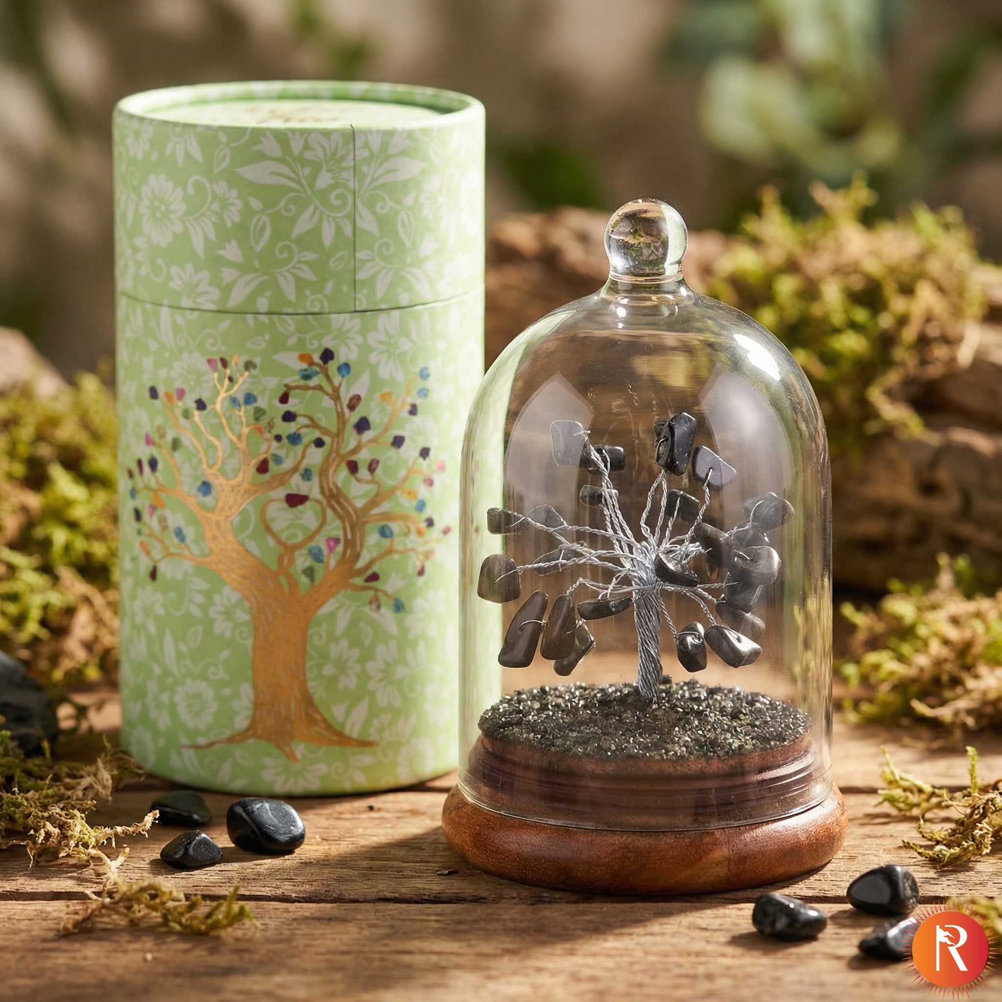 Pyrite Gemstone Dome Tree