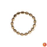 Golden Pyrite Cube Beads Bracelet Religious Bazar