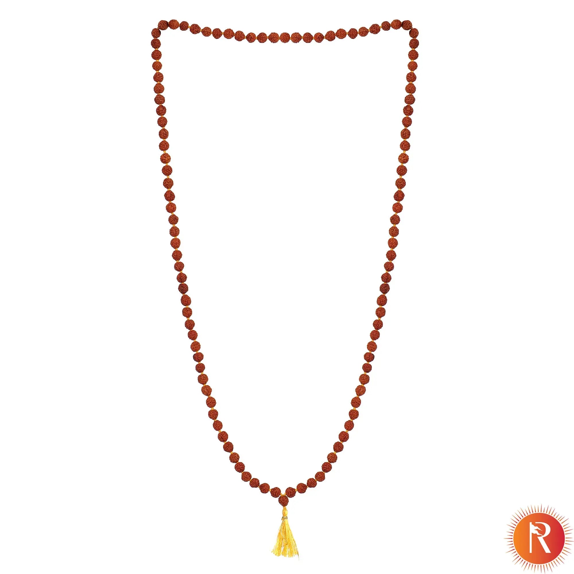 The Religious Bazar Authentic Panchmukhi Rudraksha Mala (108+1 Beads) for Japa & Wearing Religious Bazar