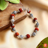 Silver Filigree Rudraksha Power Bracelet Religious Bazar