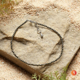 Shubh-Labh Raw Pyrite Beaded Anklet Religious Bazar