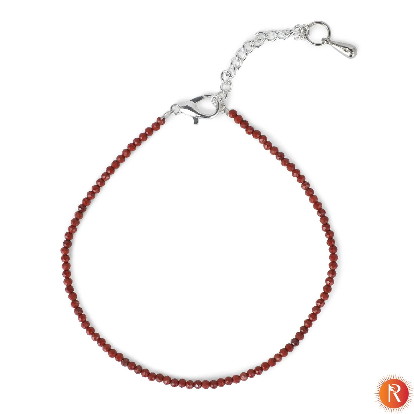 The Minimalist Red Jasper Faceted Gemstone Anklet Religious Bazar