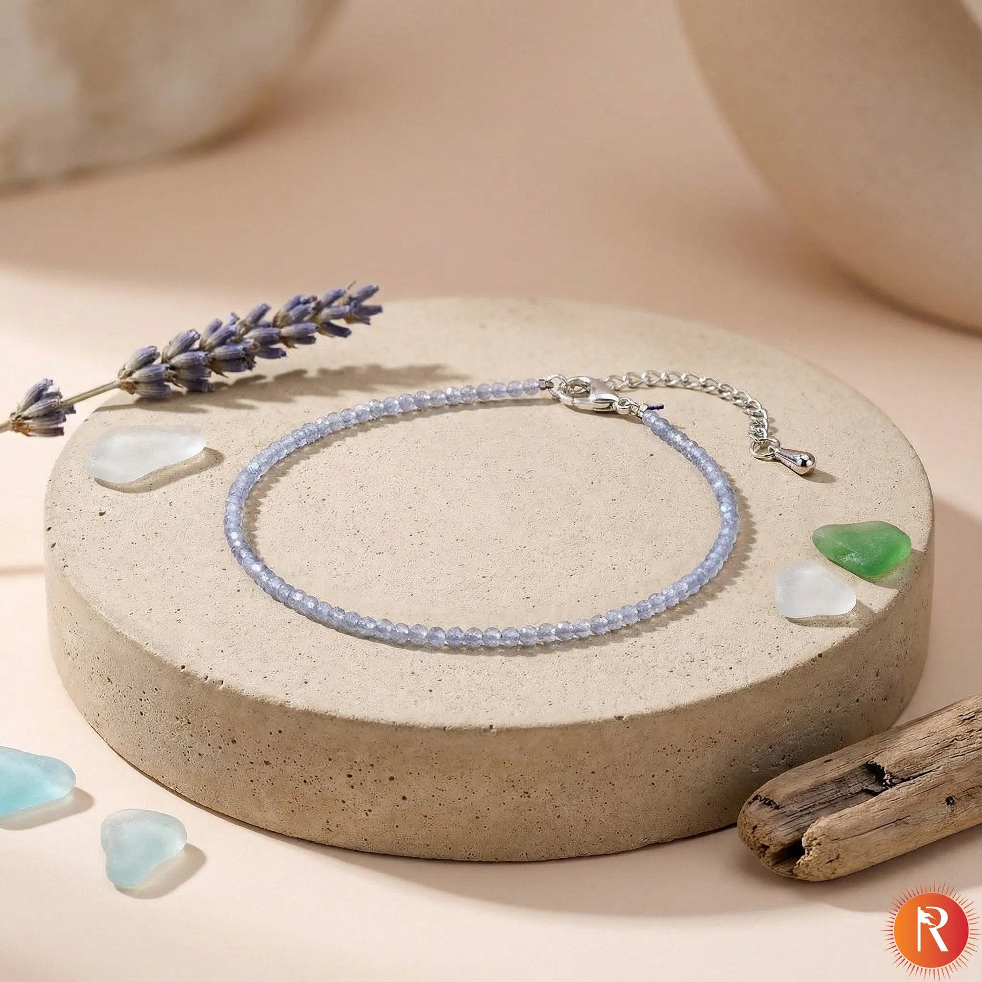 Celestial Moonstone Beaded Anklet Religious Bazar