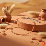 Golden Hour Honey Amber Faceted Anklet Religious Bazar