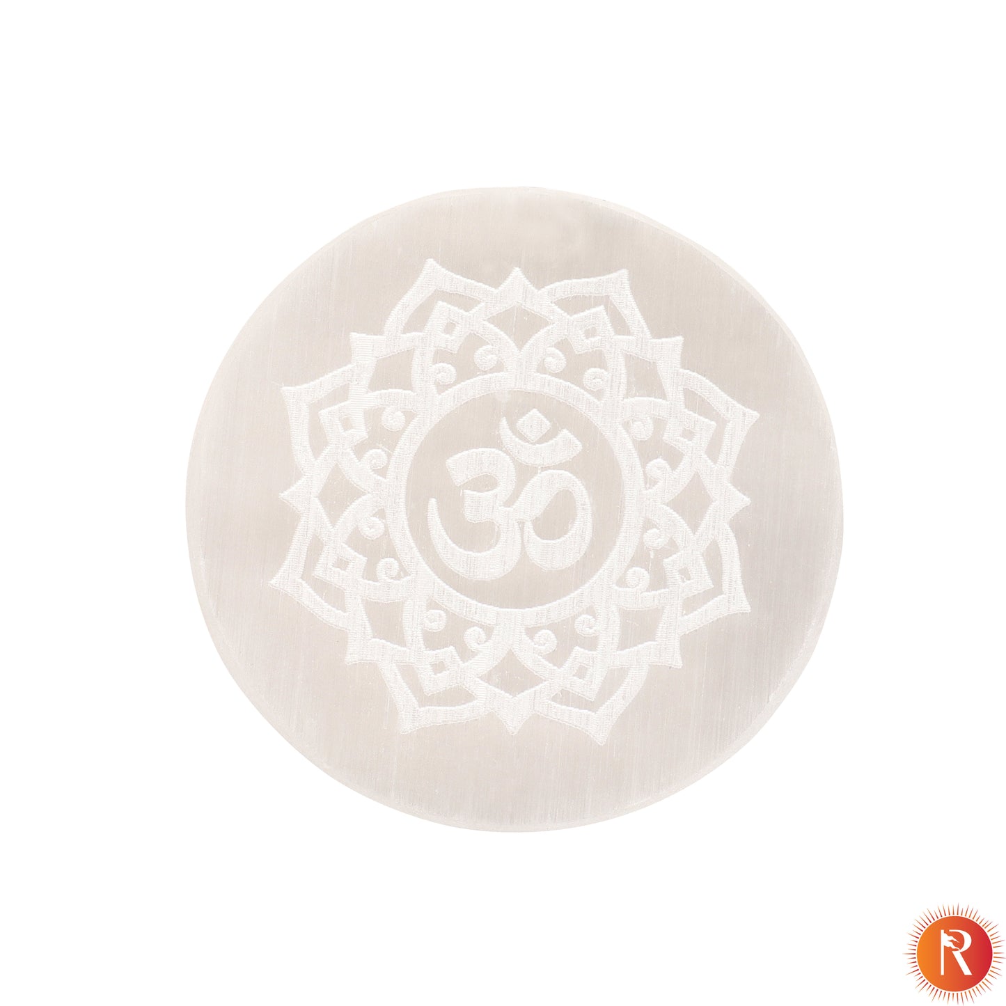 Om Mandala Selenite Charging Plate