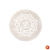Om Mandala Selenite Charging Plate