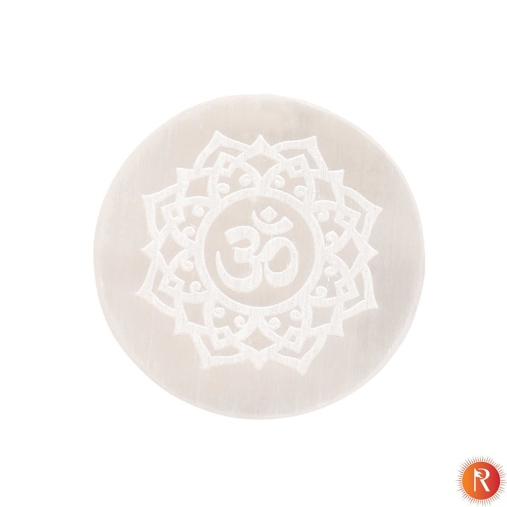 Om Mandala Selenite Charging Plate