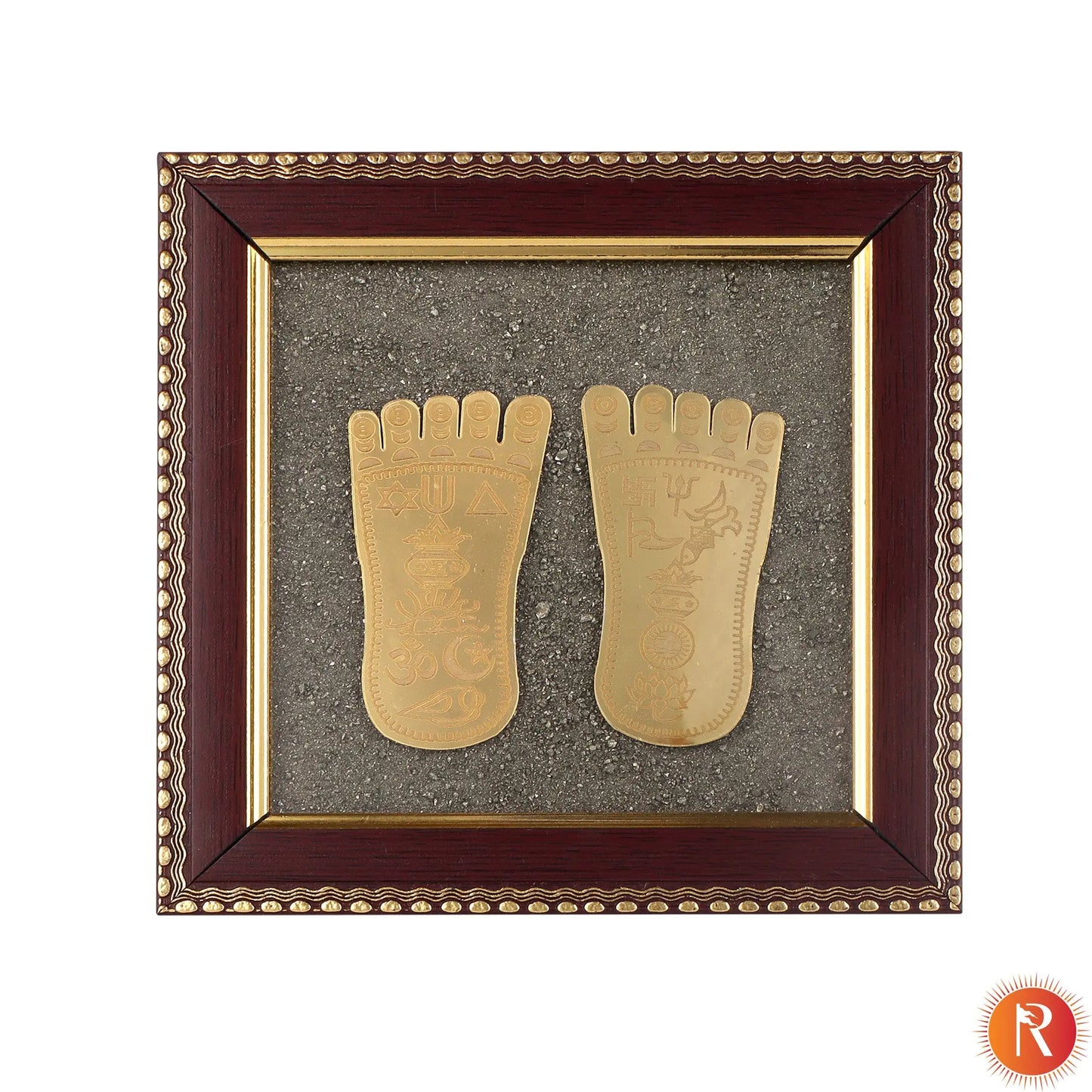 Maa Lakshmi Charan Paduka on Pyrite Frame Religious Bazar