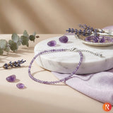 Royal Lavender Amethyst Faceted Gemstone Anklet Religious Bazar