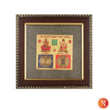 Sampoorna Lakshmi Ganesh on Raw Pyrite Frame Religious Bazar