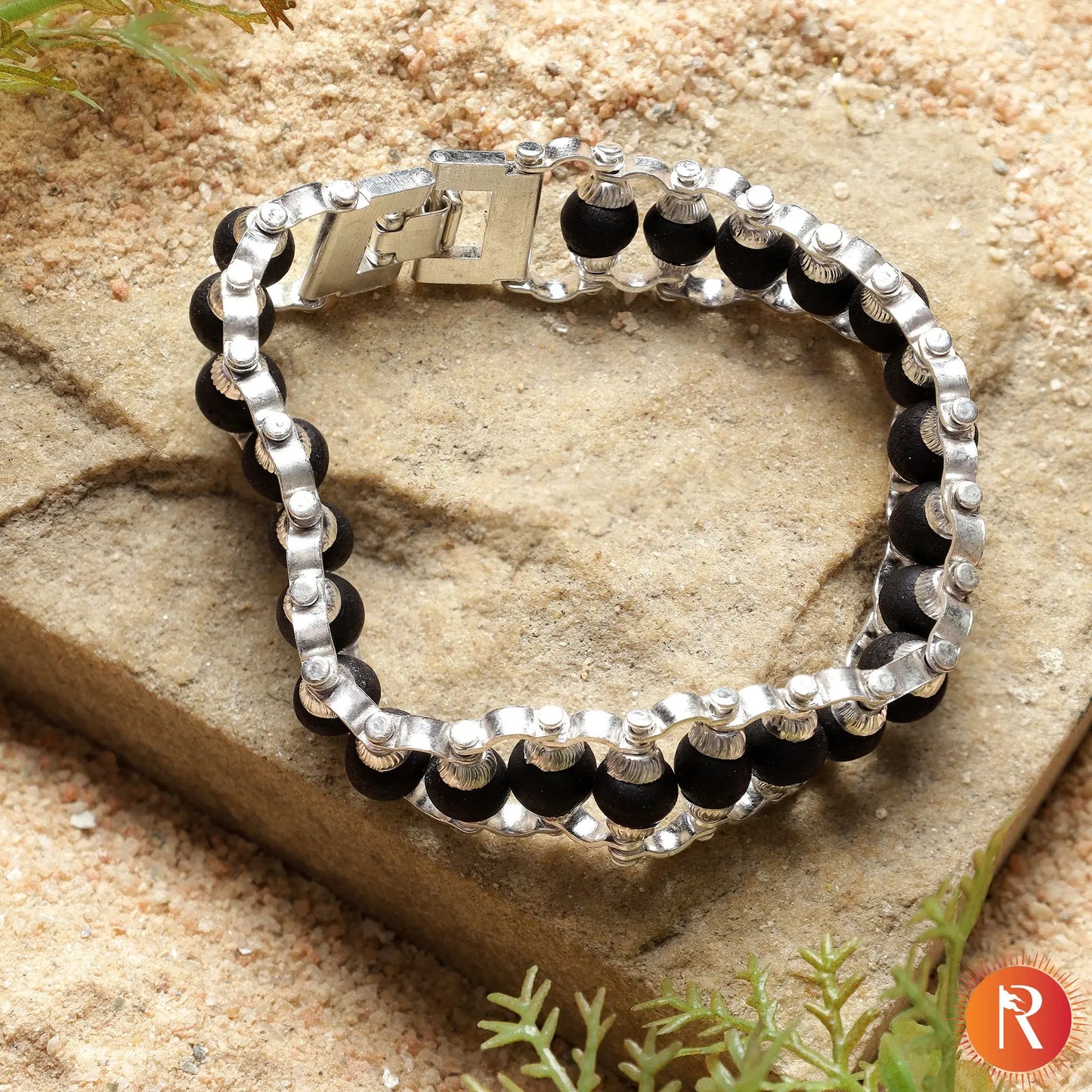 Karungali Kavach - Silver Plated Ebony wood Bracelet Religious Bazar