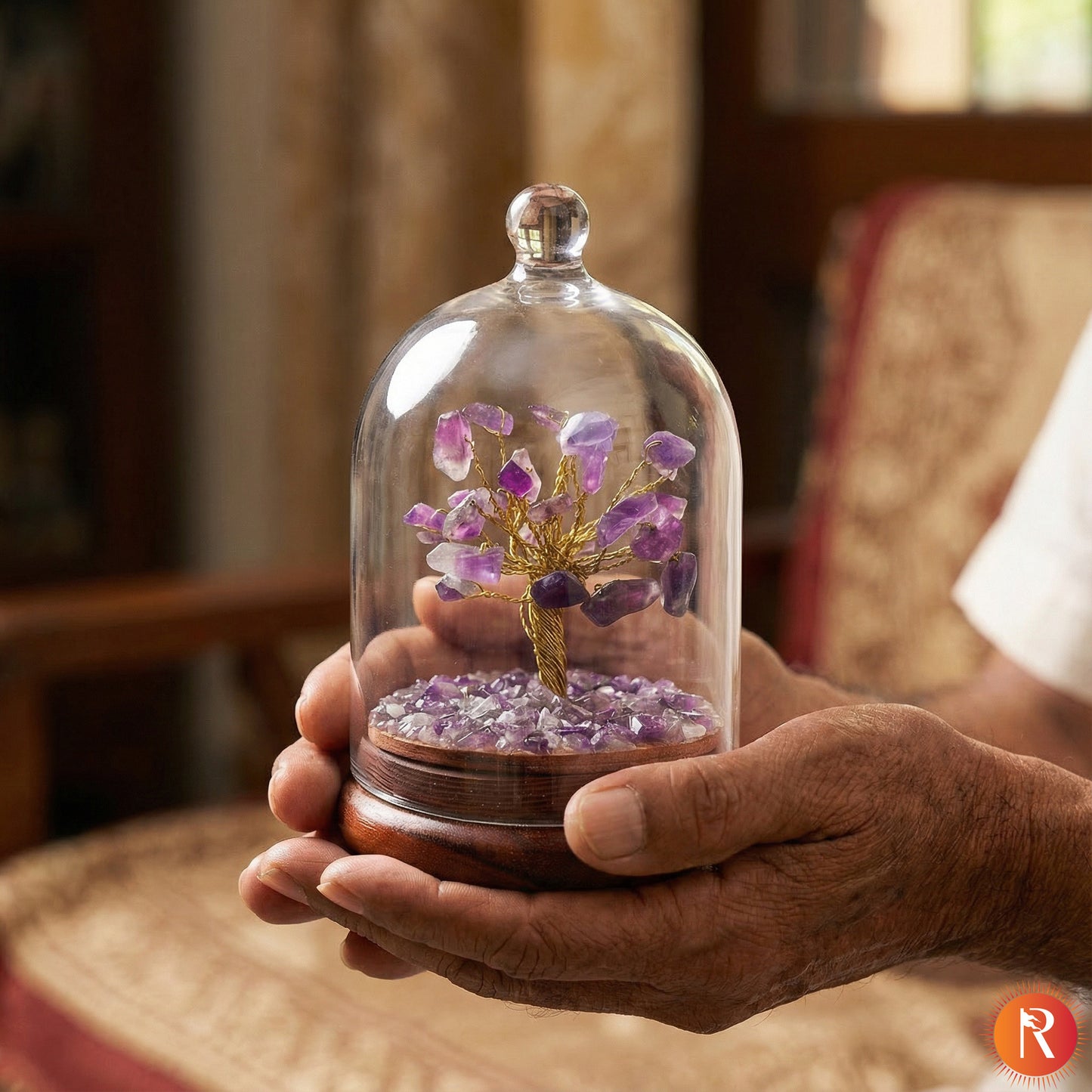 Amethyst Gemstone Dome Tree