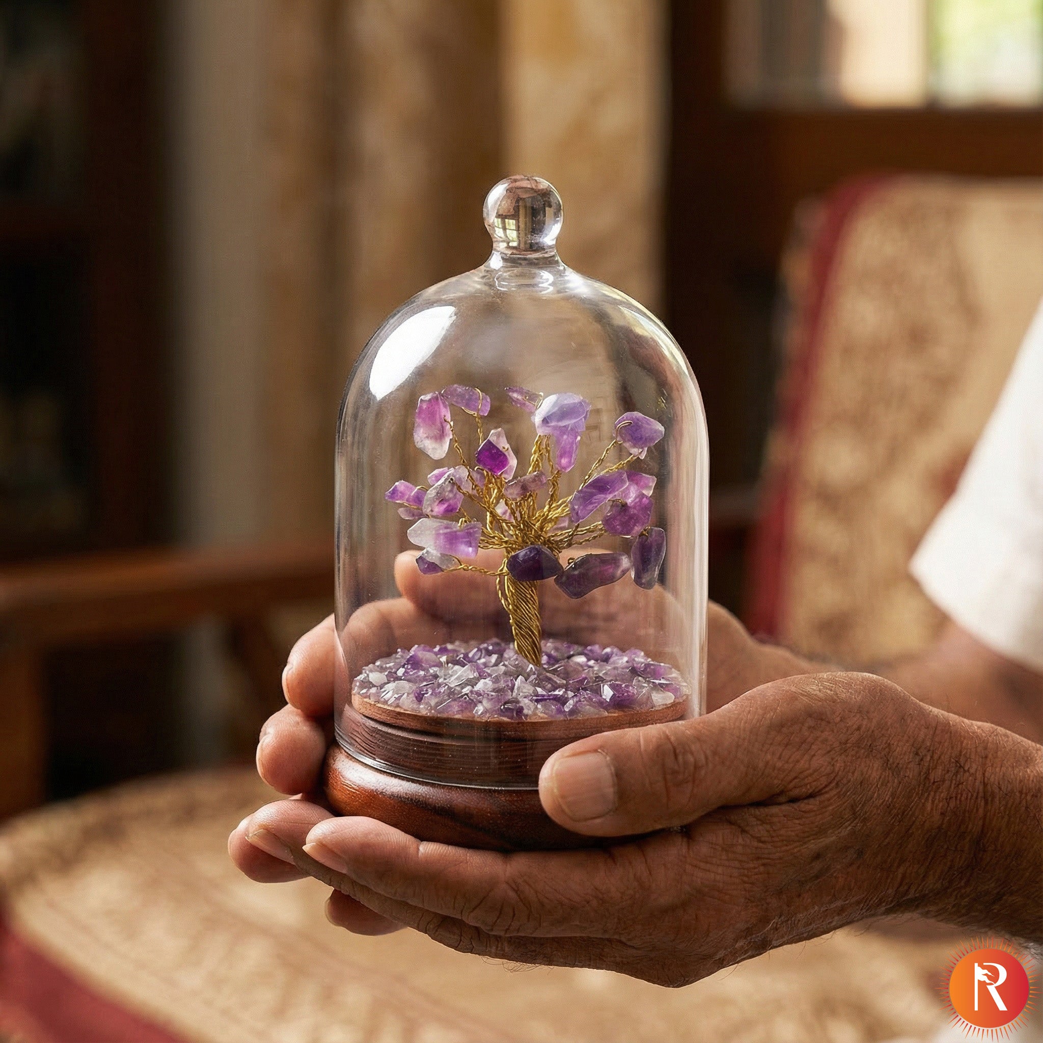 Amethyst Gemstone Dome Tree