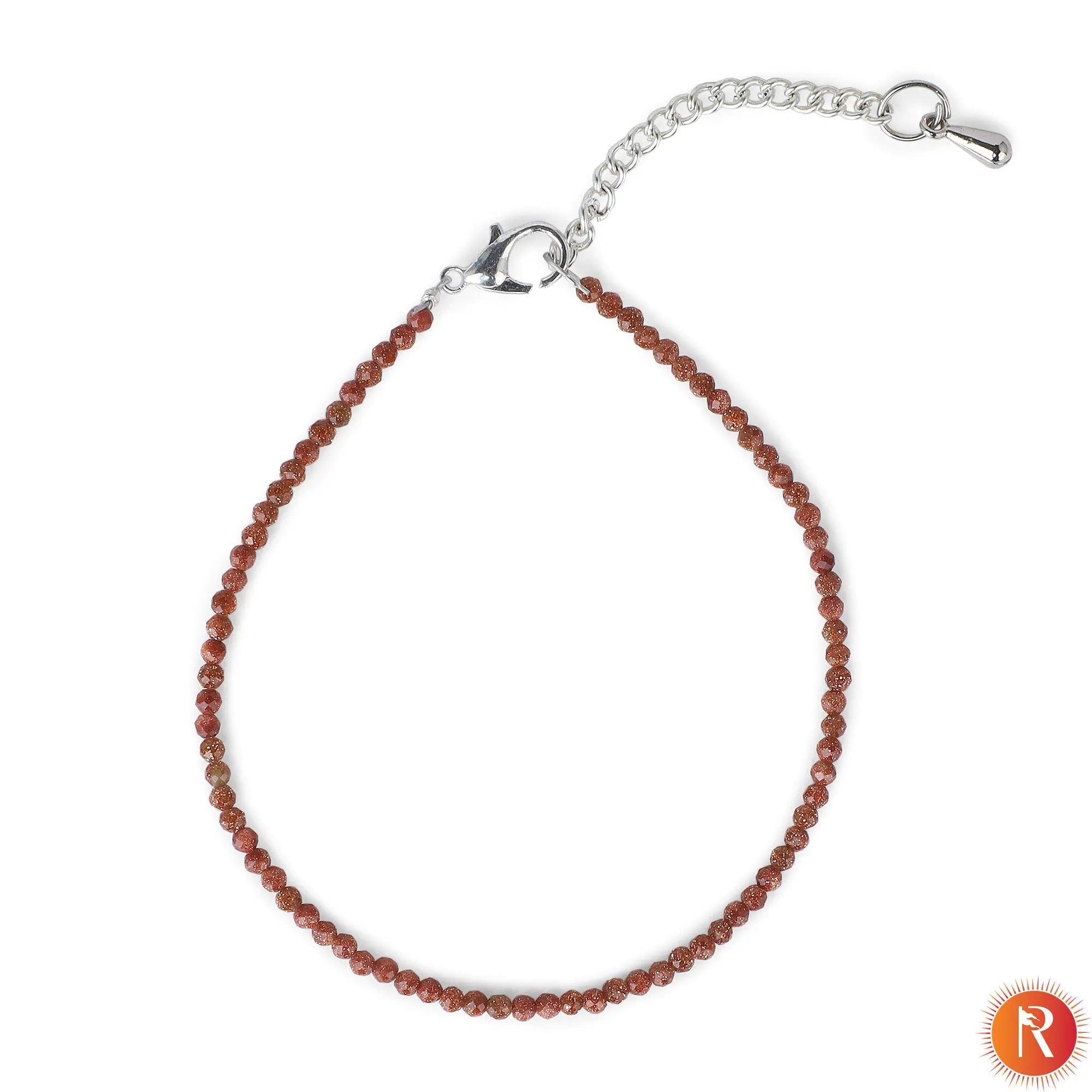 Sparkling Copper Sun Sitara Faceted Anklet Religious Bazar