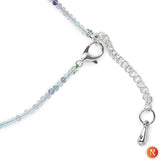 Ethereal Rainbow Fluorite Faceted Gemstone Anklet Religious Bazar