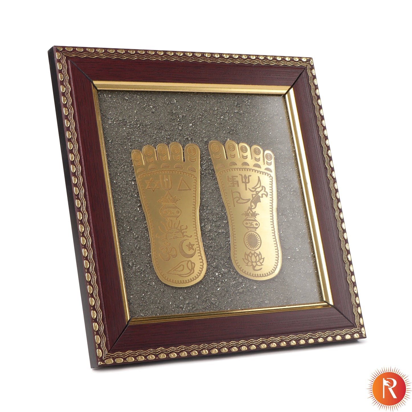 Maa Lakshmi Charan Paduka on Pyrite Frame Religious Bazar