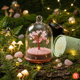 Rose Quartz Gemstone Dome Tree