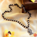 Karungali Malai with Lord Murugan Pendant With Karungali Bracelet with Govt. Certification Religious Bazar