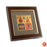 Sampoorna Lakshmi Ganesh on Raw Pyrite Frame Religious Bazar