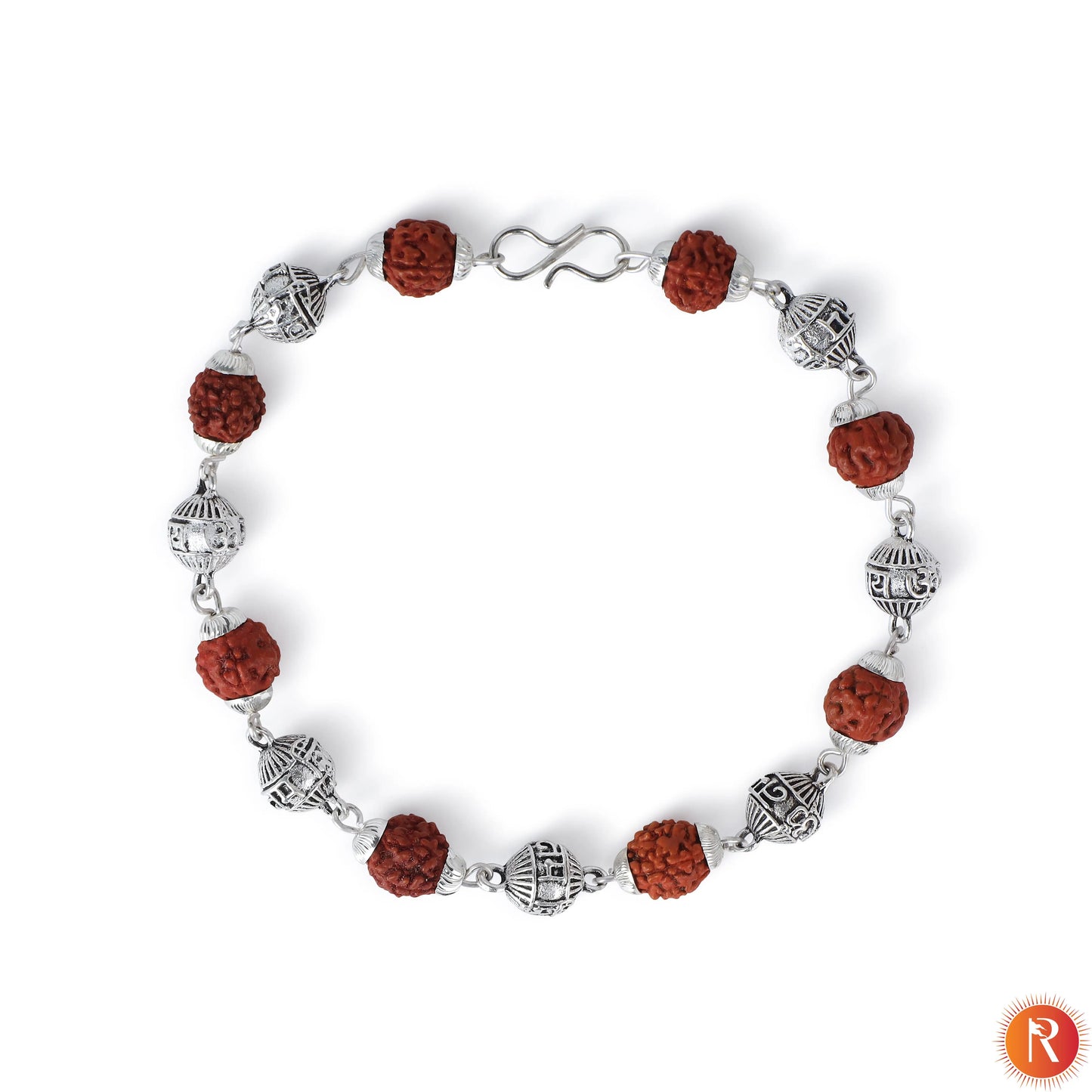 Silver Filigree Rudraksha Power Bracelet Religious Bazar