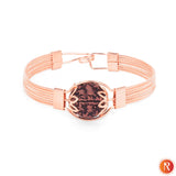 Divine Aura Rudraksha Copper-Plated Designer Kada