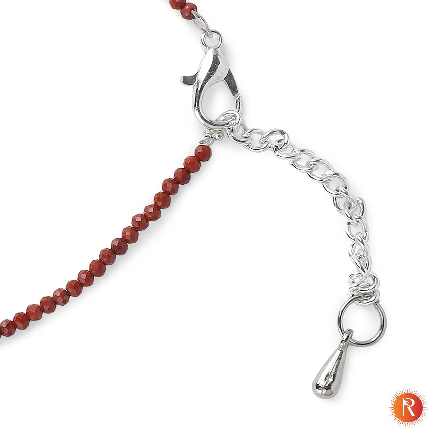 The Minimalist Red Jasper Faceted Gemstone Anklet Religious Bazar