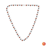 Shiva's Tears & Silver Bliss: Premium Rudraksha Mala Religious Bazar
