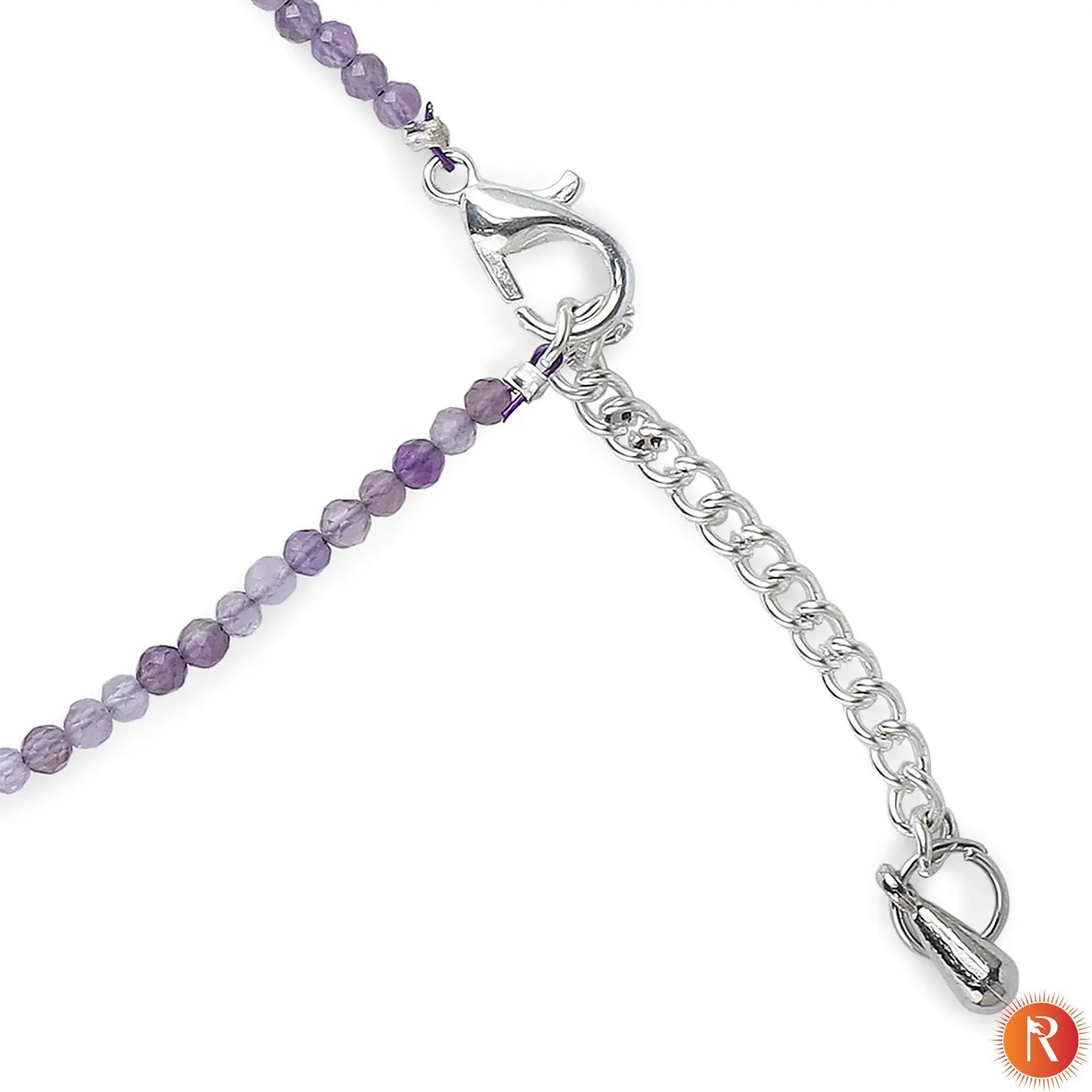 Royal Lavender Amethyst Faceted Gemstone Anklet Religious Bazar
