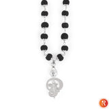 Divine Trinity Murugan Vel, Trishul Karungali Malai with Silver Capping