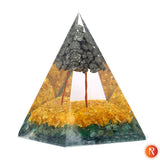 Golden Abundance Pyrite & Citrine Orgone Energy Pyramid