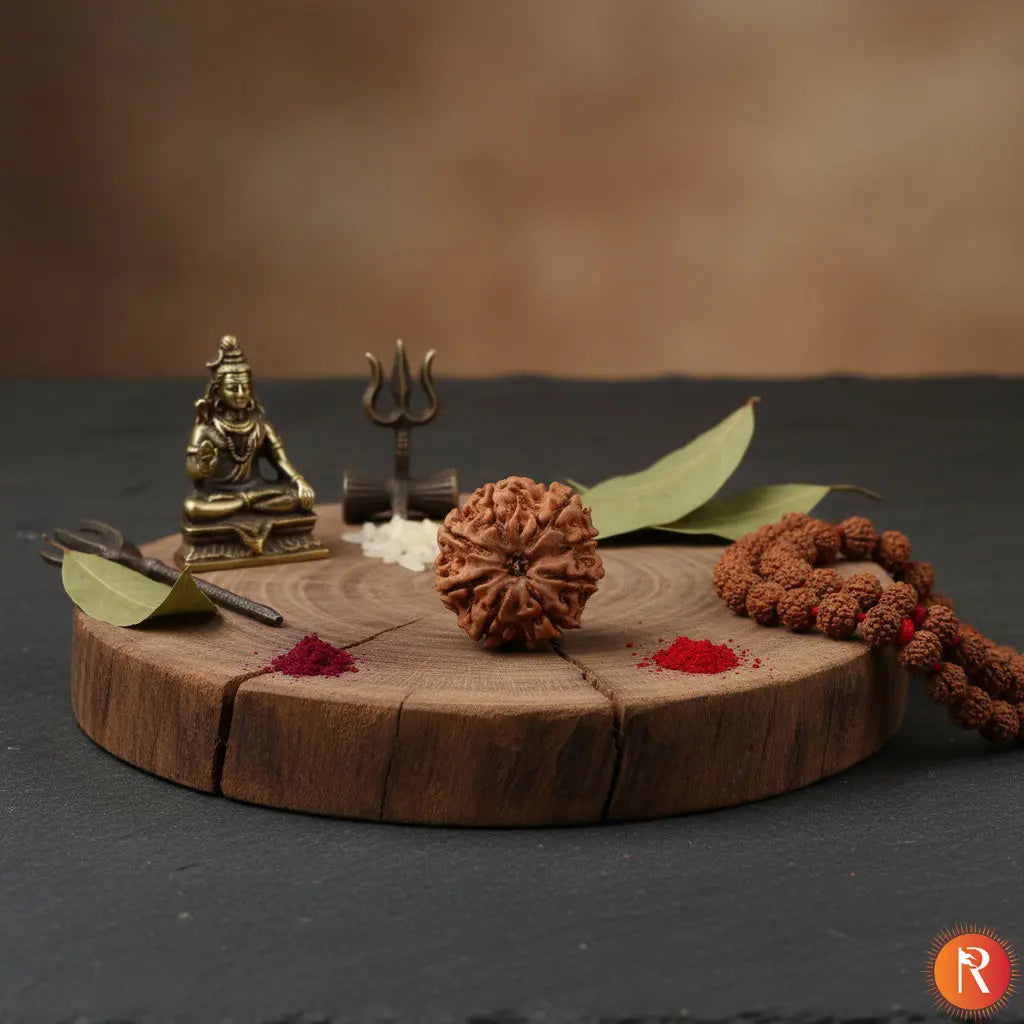 Nepal Origin 8 Mukhi Lab Certified Rudraksha - 17mm to 22mm Religious Bazar