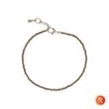 Shubh-Labh Raw Pyrite Beaded Anklet Religious Bazar