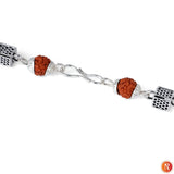 Shiva's Tears & Silver Bliss: Premium Rudraksha Mala Religious Bazar