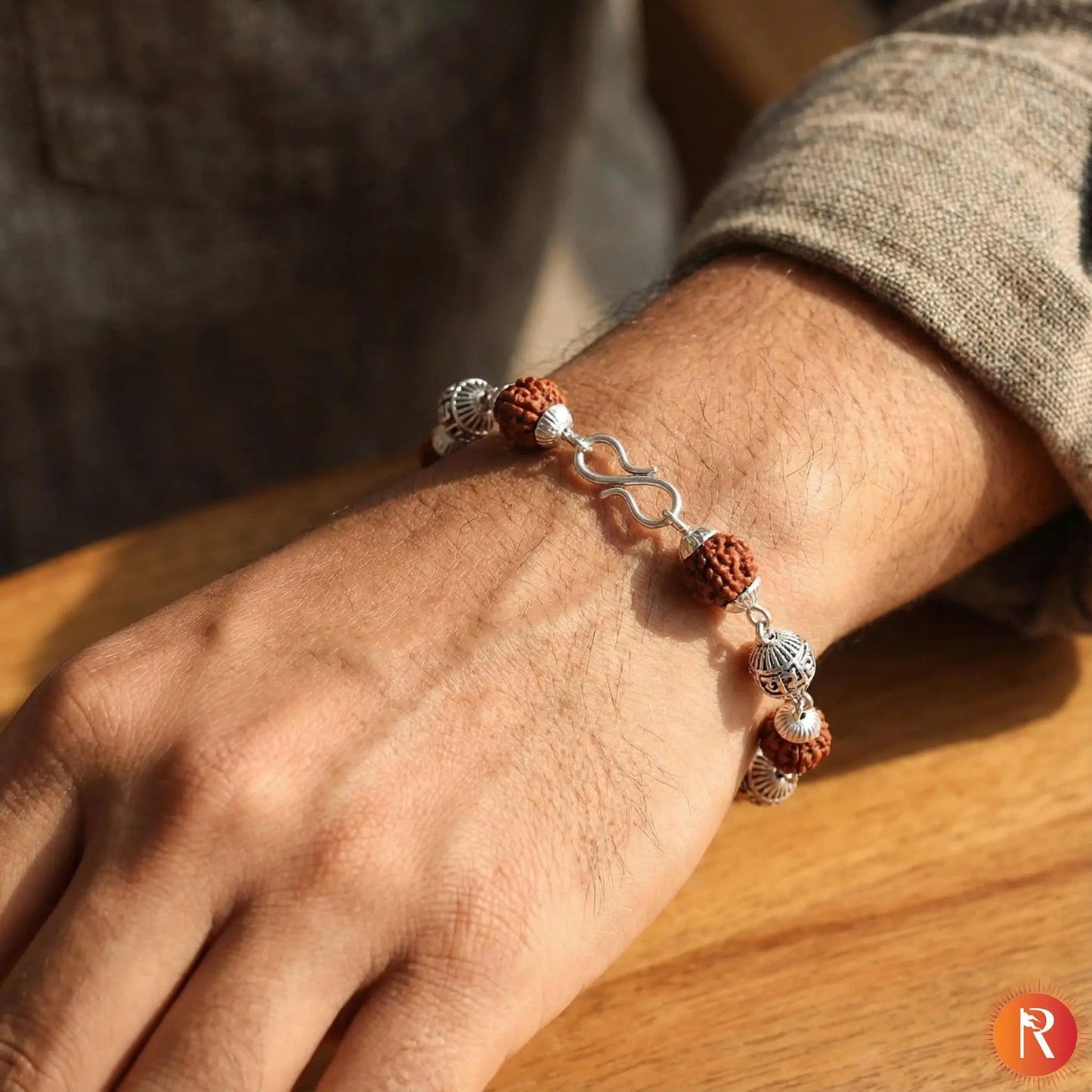 Silver Filigree Rudraksha Power Bracelet Religious Bazar