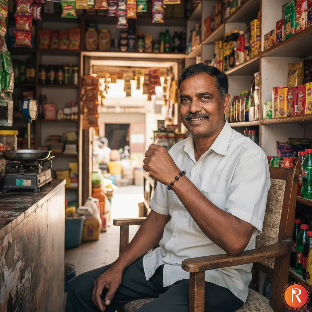 Natural Karungali Silver Capped Bracelet Religious Bazar