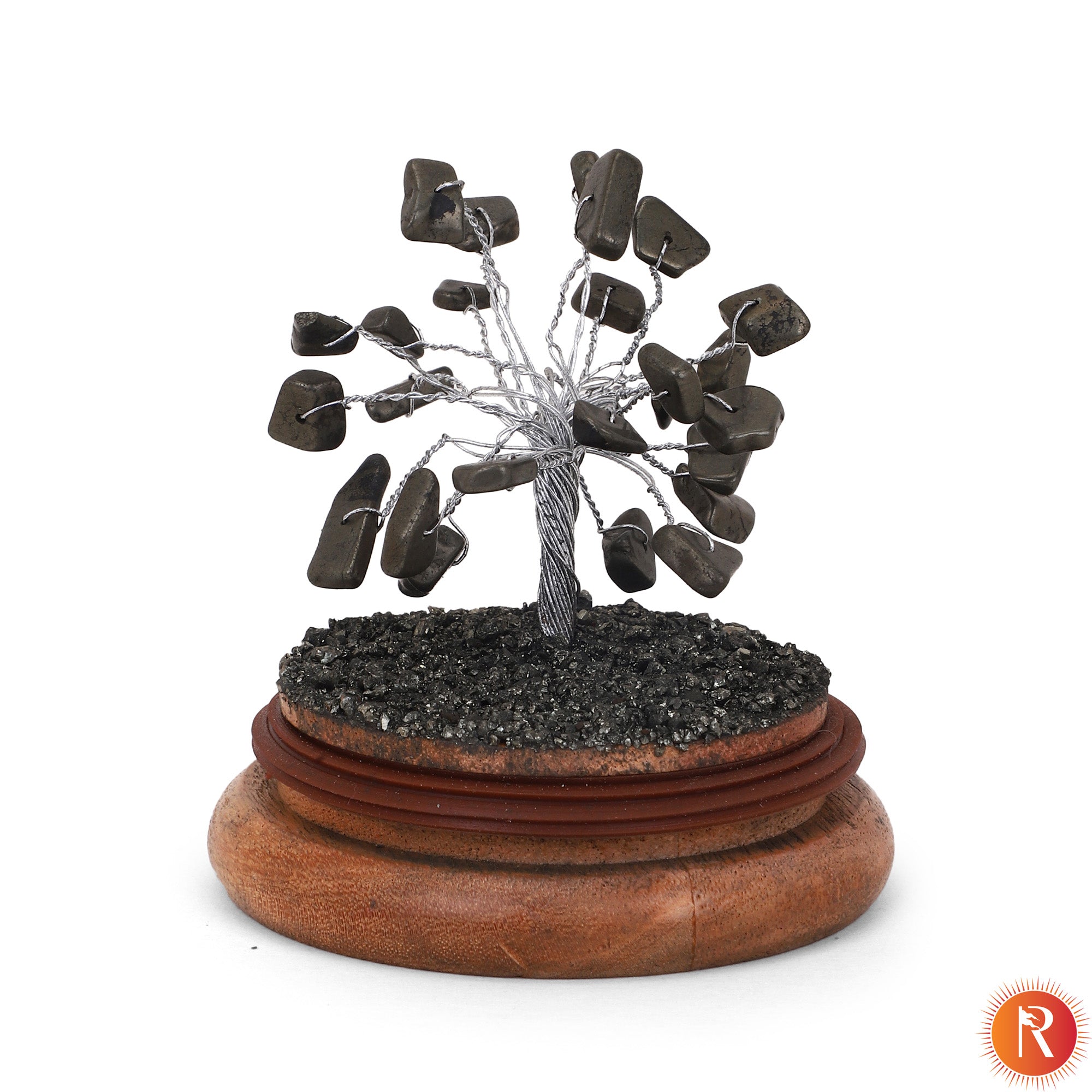 Pyrite Gemstone Dome Tree