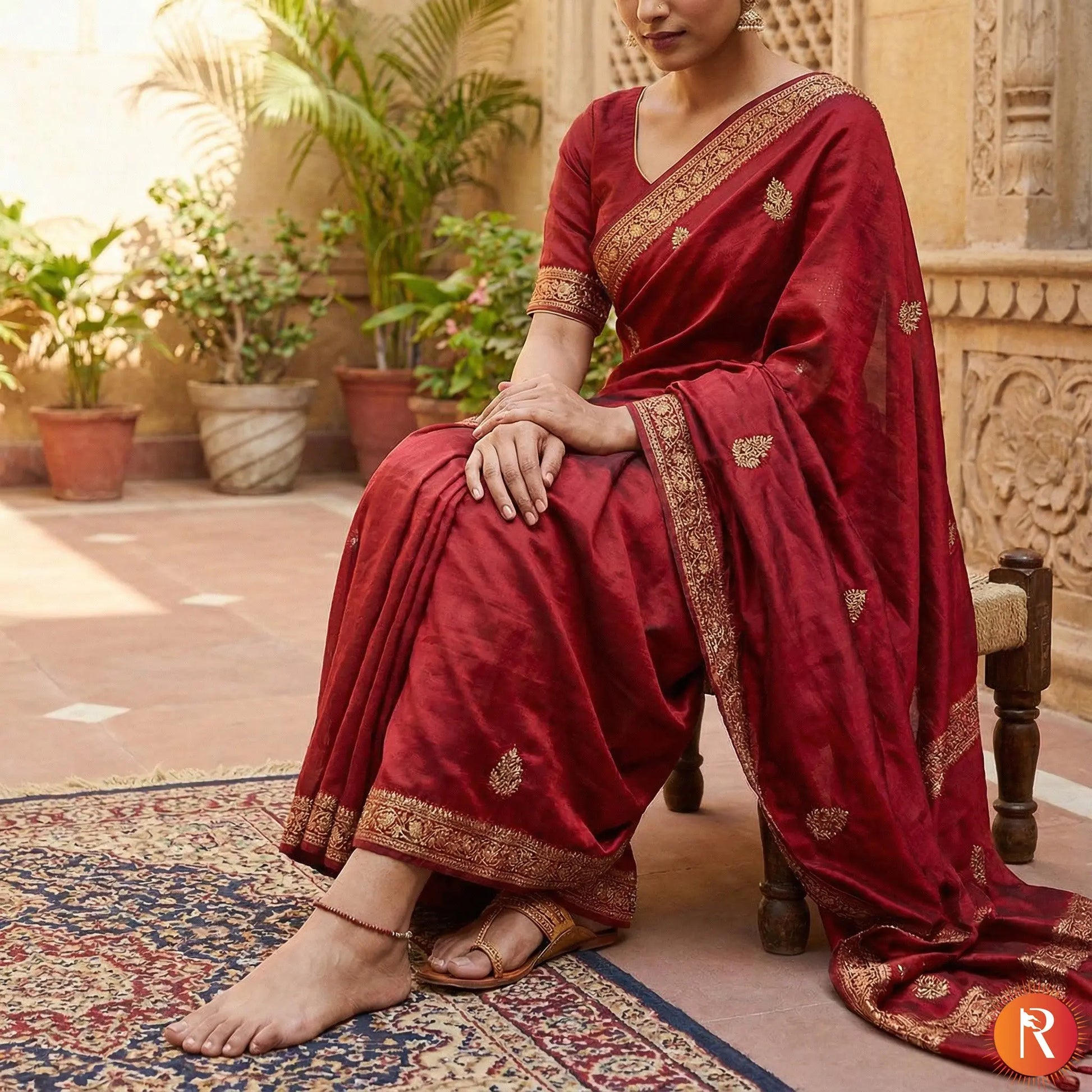 The Minimalist Red Jasper Faceted Gemstone Anklet Religious Bazar