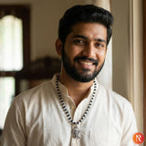 Karungali Malai with Lord Murugan Pendant With Karungali Bracelet with Govt. Certification Religious Bazar