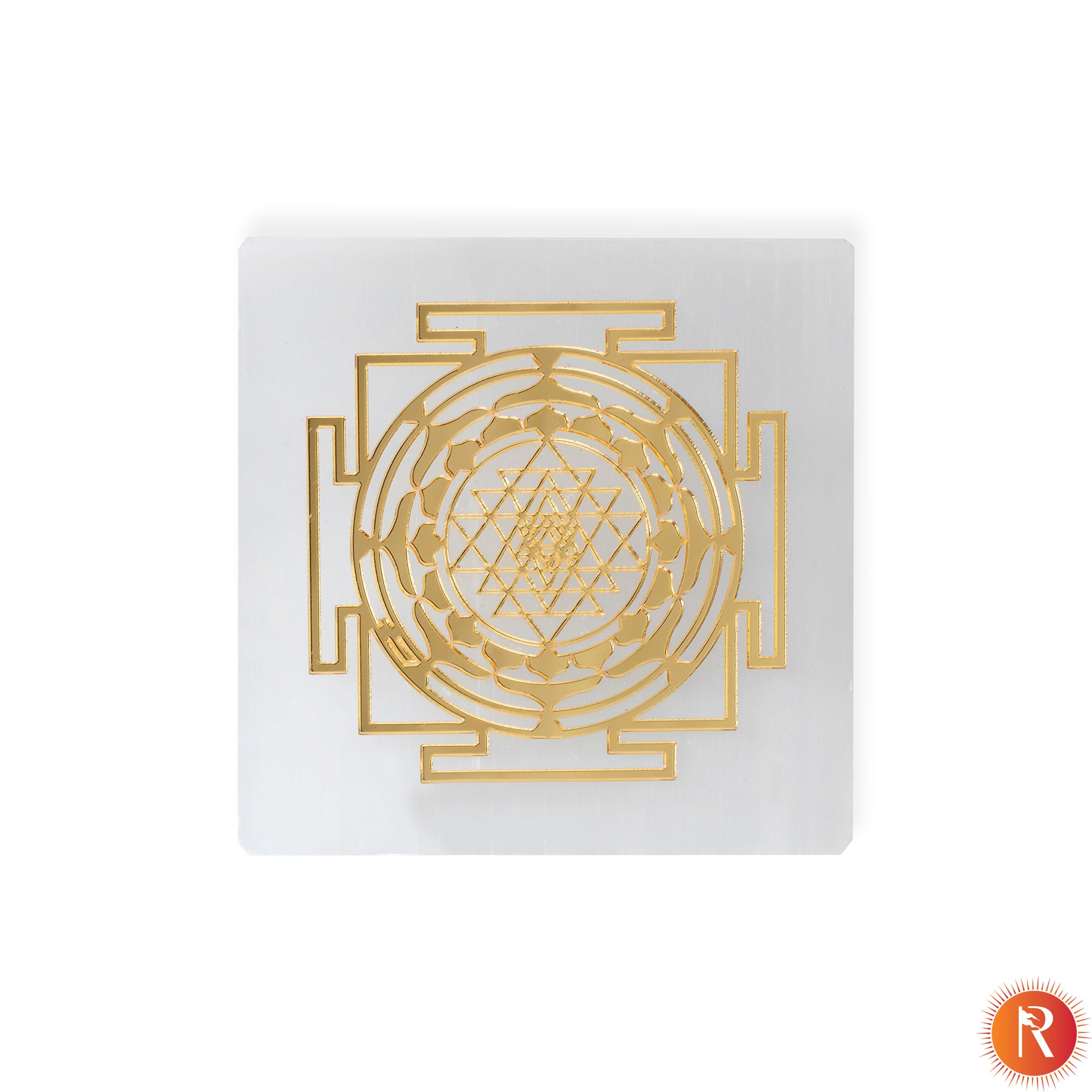 Sri Yantra Selenite Charging Plate