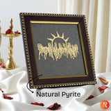 Lakshmi Siddh 7 Horses on Raw Pyrite Frame Religious Bazar