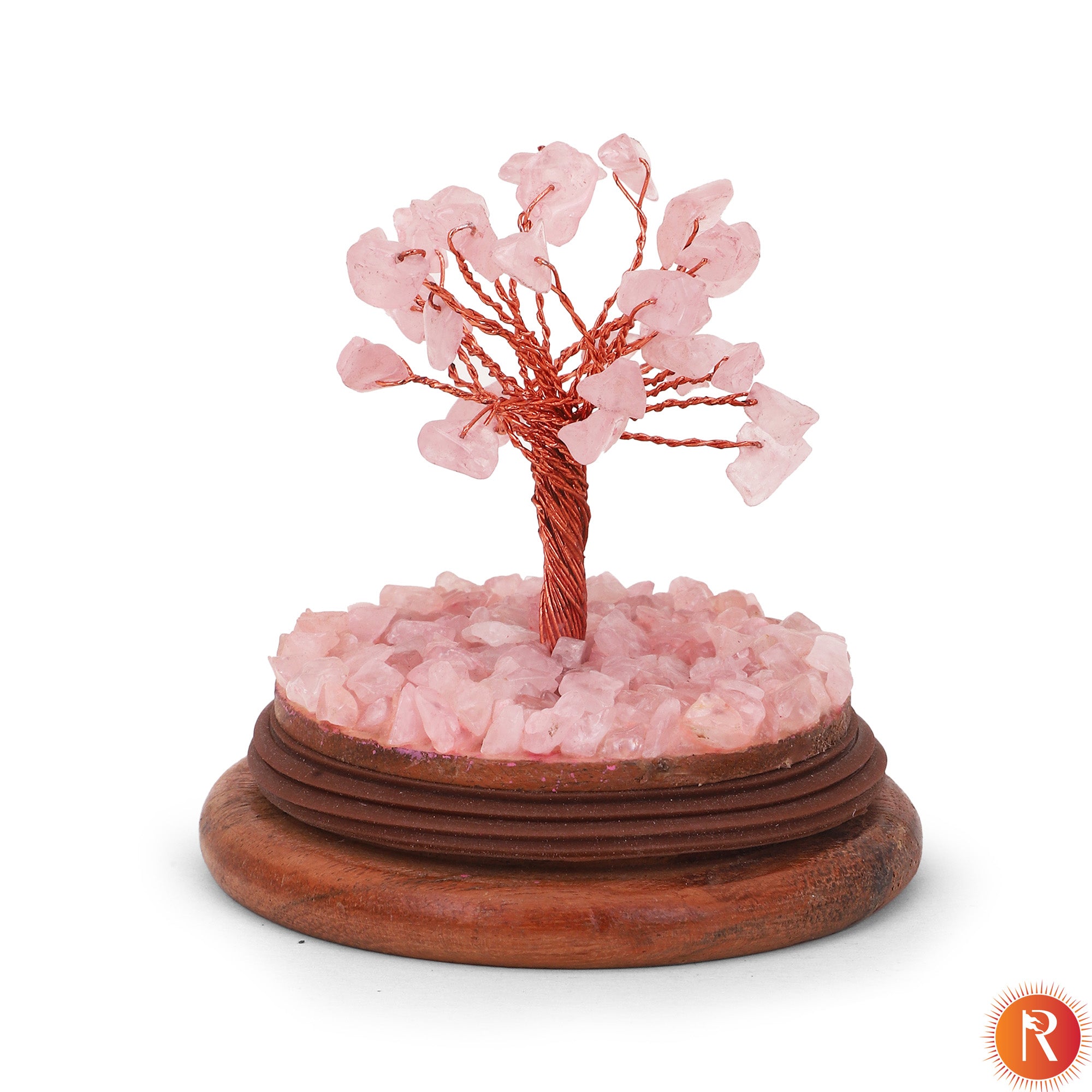 Rose Quartz Gemstone Dome Tree