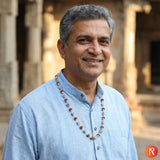 Shiva's Tears & Silver Bliss: Premium Rudraksha Mala Religious Bazar