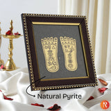 Maa Lakshmi Charan Paduka on Pyrite Frame Religious Bazar