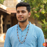 Shiva's Tears: Silver-Capped Rudraksha Mala with Certification Religious Bazar